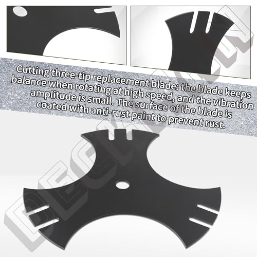 DECKMAN 2 Pack Walk-Behind Edger Quick Cutting Tri-Tip Replacement Blade, for Toro Walk-Behind Edger 58610