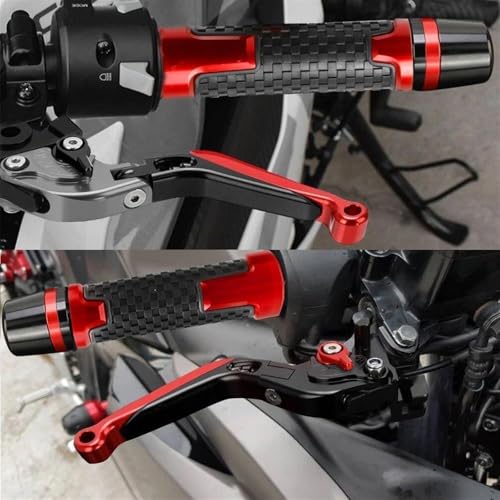 Accesorios para motocicletas puños de manillar y palanca embrague freno Suzuki Gixxer rosso 3