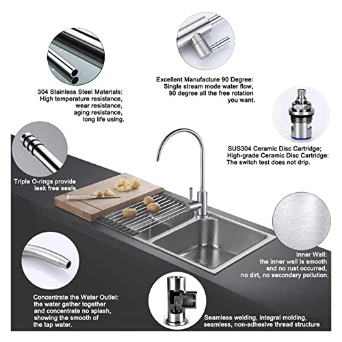 Robinet de cuisine en acier inoxydable pour filtrer l'eau du robinet - 6