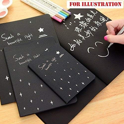 Image of Photo Album Black Scrapbook A4 Size With 25 Black Sheets Photo Album (Free Marker Pencil)