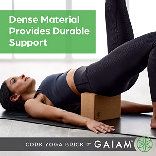 Gaiam Cork Yoga Block – 4x6x9 Inch, Natural Cork Block for Yoga, Pilates, Stretching, Balance, Gym, Home Workout, Meditation, Non-Slip, High-Density, Rounded Edges for Enhanced Poses and Flexibility by Gaiam - Image 2