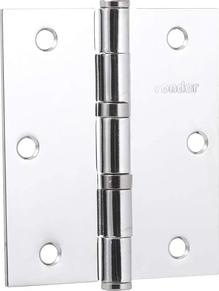 Vonder, Dobradiça 3.1/2" Com Anel Rolamento, Cromada, Com 3 Peças.