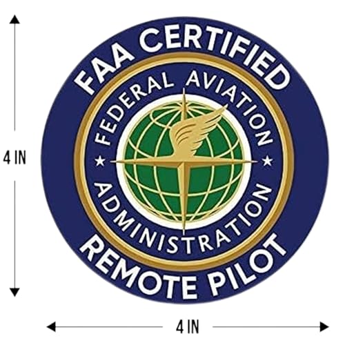 eDesign 2-Pack FAA Certified Remote Pilot Drone Sticker Decal - 4 Inches - Drone Stickers for Car Truck Van Window Bumper Laptop Tablet Cup Tumbler and Any Smooth Surface - Image 3
