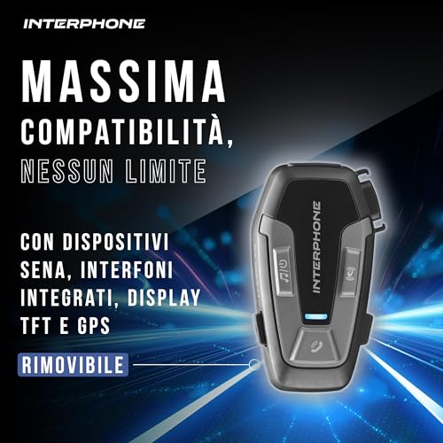 Intercomunicador moto Bluetooth 5.1 Interphone U-COM 6R con batería de 15h 5