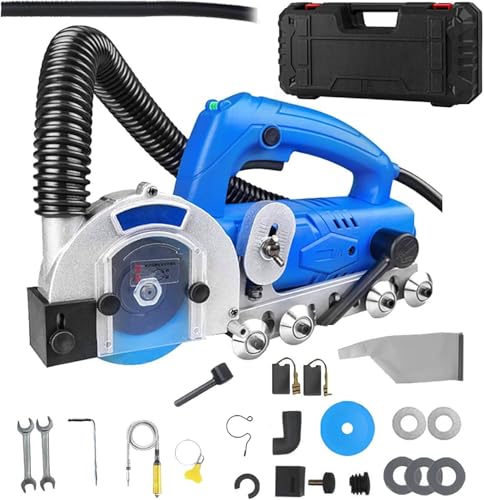 ZIXIAOS Limpiadora Eléctrica De Juntas De Azulejos De 1200 W, 9000 R/Min, para Juntas De Azulejos Domésticos, Sin Polvo, con Soplador De Agua Automático.