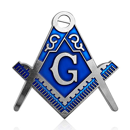Emblema de metal para auto masonic square & brújula