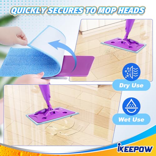 Image of 6 Pack Reusable Microfiber Mop Pad Compatible with Rejuvenate Microfiber Restorer Pad, Lint-Free Fit for Rejuvenate Floor Cleaner Machine Professional Washable Mop Pads All Floors