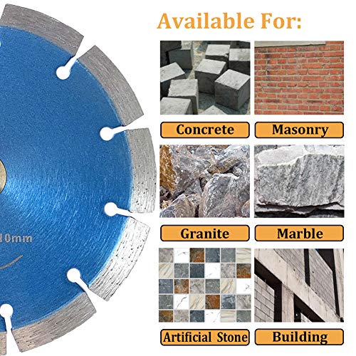 Meacase 6 Inch Segmented Diamond Saw Blade For Concrete Masonry Brick Block Stone With 7/8"-5/8" Arbor #TOP2
