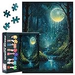 Jigsaw Puzzles for Adults 1000 Moonlight - Hard Difficult Challenging Family Puzzle Fantasy Forest, Educational Puzzle Games Home Decoration 27.5x19.7 Inch (Landscape Series)