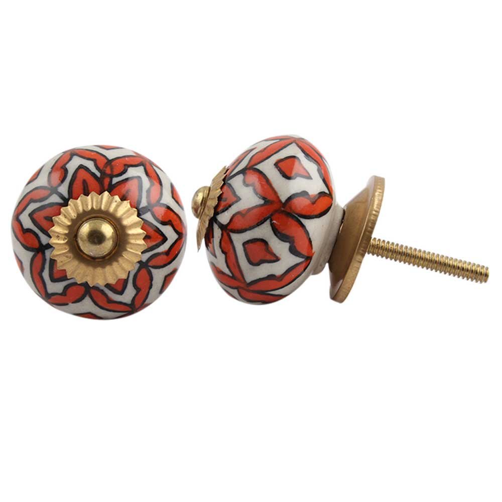 IndianShelf 8 Pack Orange Floral Ceramic Drawer Knobs for Kitchen Cabinet Hardware Decorative Door Dresser Pulls Premium Upgrade (B07R46Z4WX) Amazon Price History, Amazon Price Tracker