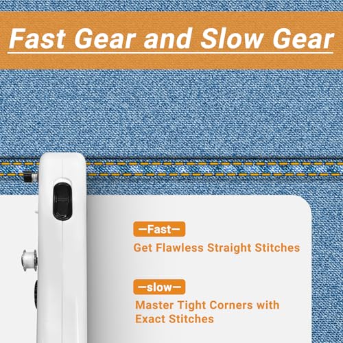 Handheld Sewing Machine Cordless – Portable Stitching Machine for Quick Repairs, Mini Handheld Sewer, Pocket Sewing Machine Gift (White－Black) — view 2