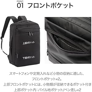 ace.GENE ビジネスリュック プロフレックス No.67602 Ace（エース） ace. プロフレックス ビジネスリュック (19L) 拡張機能