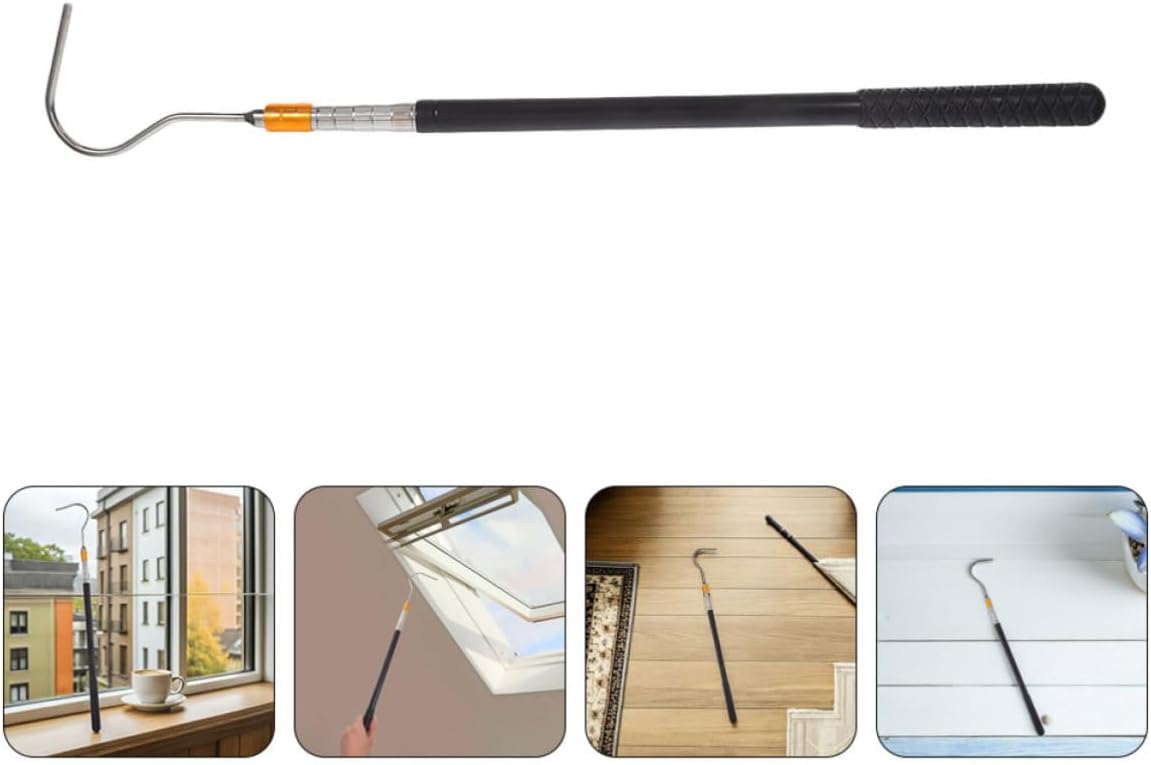 3 Pcs Stainless Steel Telescoping Hook Pole for High Reach Areas