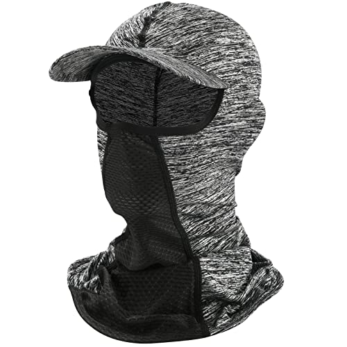 Cosmos Sun Protection Cooling Balaclava with Brim, Lightweight Breathable Sun Hood for Cycling, Fishing and Gardening (Grey)