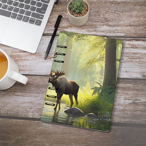 Journal en cuir rechargeable A5 motif cerf orignal idée cadeau de luxe - 4