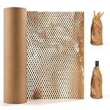 JOSTIVE Wabenpapier Verpackungspapier, 30cm x 50m 80g/m² Kraftpapier Rolle, Biologisch Abbaubares, Stoßfestes Polstermaterial für Zerbrechliche Produkte, Versand, Umzug und Geschenkverpackung