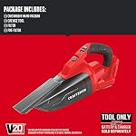 CRAFTSMAN V20 Cordless Hand Vacuum, Portable Vacuum and Filter (CMCVH001B) - Image 3