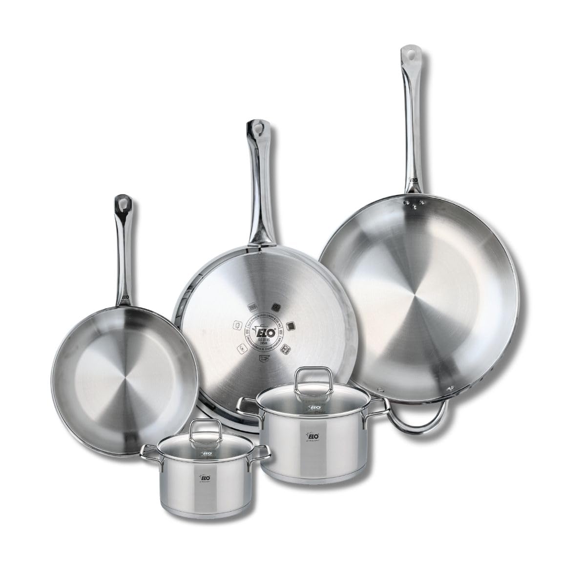 Batterie de cuisine induction ELO pour cuisiner de bons plats en famille avec poêles et faitouts