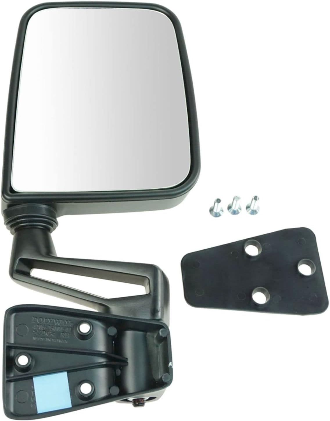 Black Manual Side View Door Mirrors Left/Right Pair Set for 87-02 Jeep Wrangler