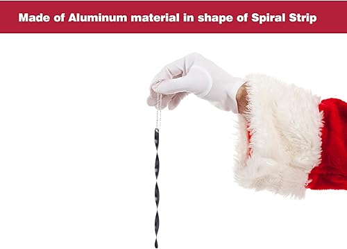 Miniatura 7 de ZHMTang 24 adornos colgantes de Navidad, carámbanos de aluminio torcidos para boda, Halloween, decoración de árbol de vacaciones (brillante, 7