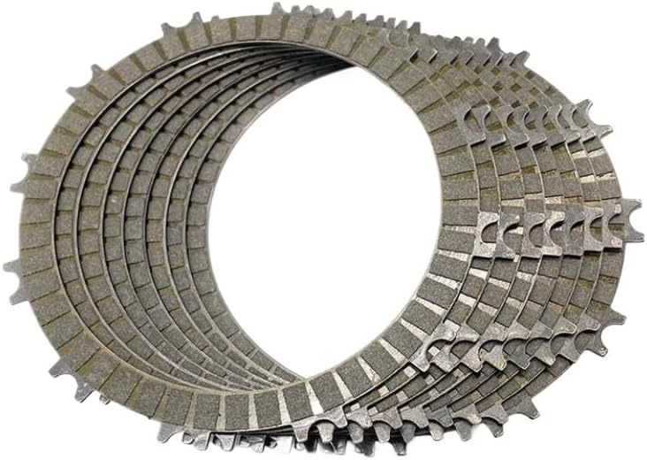 8 Pcs Engine Clutch Friction Plates Iron Lining Discs Compatible with EXC SX XCW TC TE TX EC EX MC 250 300 Motorcycle Parts Replacement Accessories