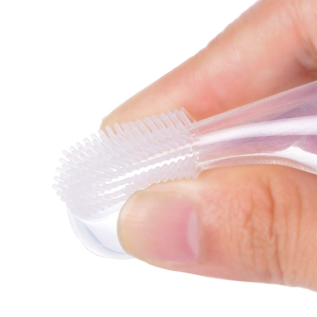 RRJ Silicone Finger Brush with Carry Case Baby Finger Tooth Brush(3 Months to 3 Years) -Pack of 1 3