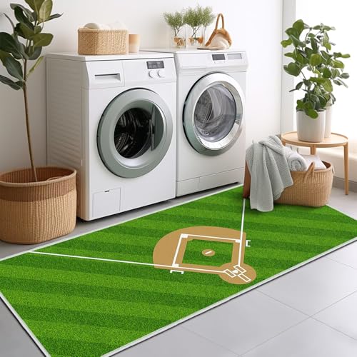 Tapete corredor de béisbol 2x6 verde para interior miniatura 6