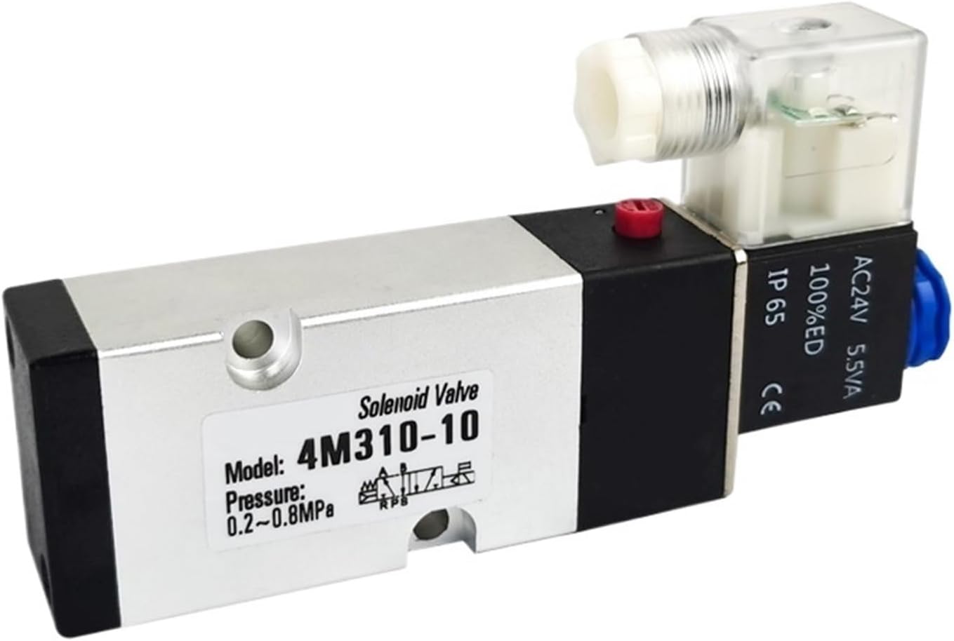 Solenoid Valve Air Two-Position Five-Way Electronic Pneumatic 4M310-10 DC12V DC24V AC220V AC110V AC24V(DC24V)