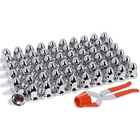 Podoy Chrome 33mm Lug Nut Covers Cover