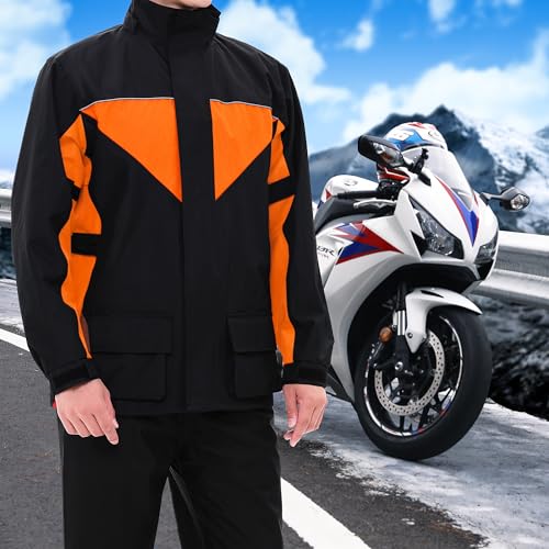 iCreek Fatos de chuva para motocicletas para homens e mulheres, impermeável, anti-tempestade, capa d