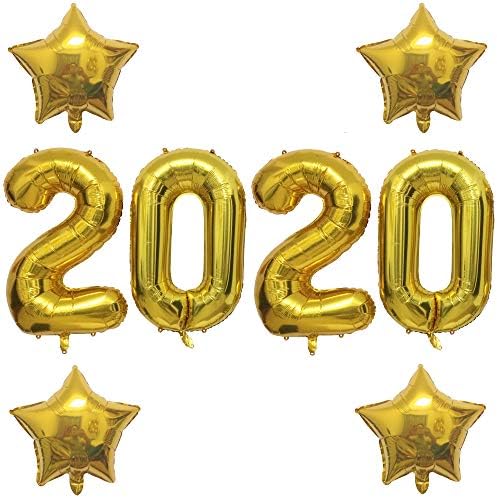 40 Inch Gold 2021 Number Foil Balloons Graduations Party Supplies, New Years Party Decorations