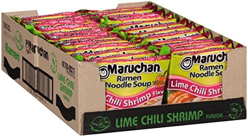 Maruchan Ramen Lime Chili Shrimp Flavor, 3.0 Oz, Pack of 24