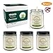 Produktbild YUE GANG Outdoor Citronella-Kerzen, Set mit 4 Gartenkerzen Citronella Mückenschutz, 100% natürliches Sojawachs für Terrasse, Picknick, Camping, Feste und Veranstaltungen im Innen- und Außenbereich