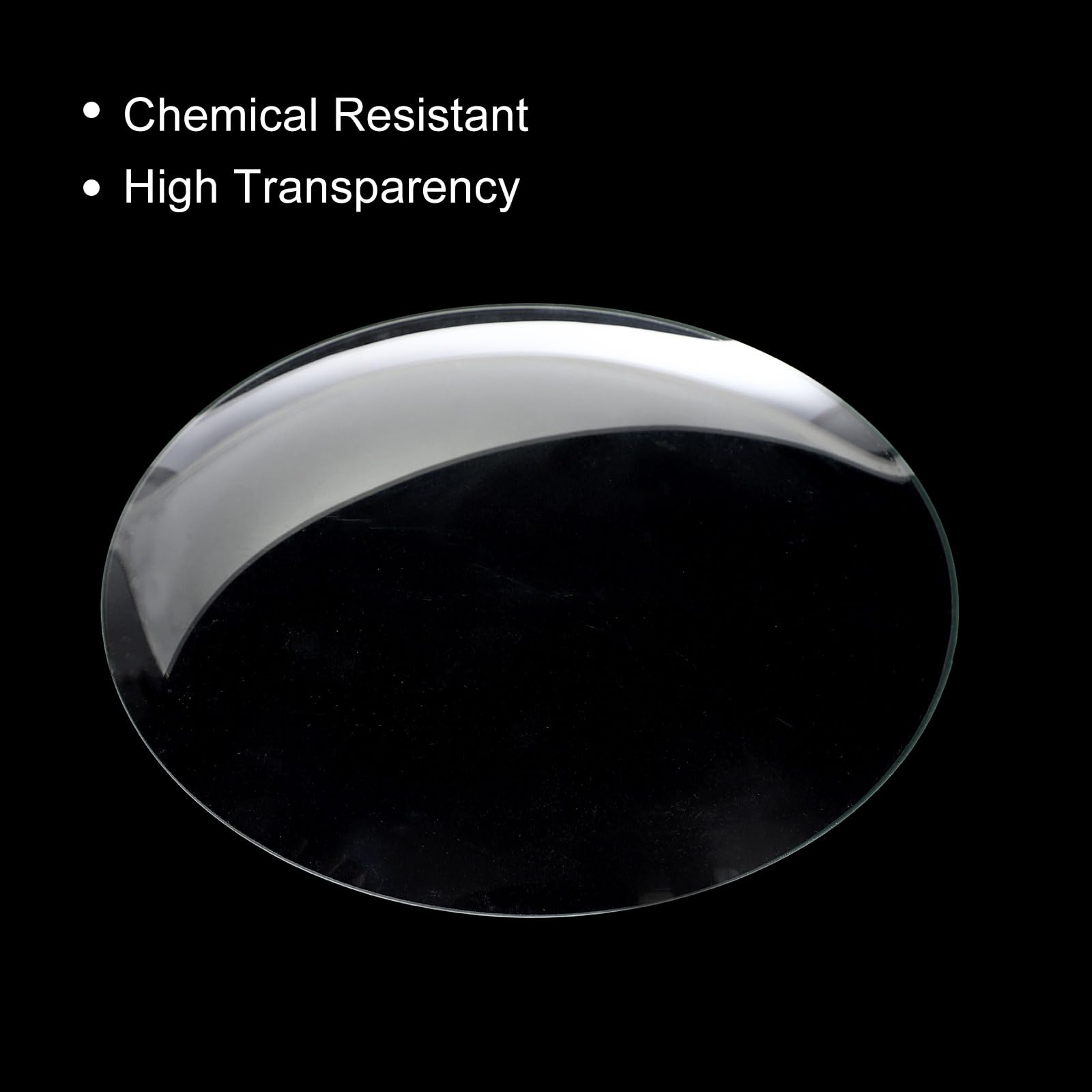 PATIKIL 3 paquets Verre de montre de 180 mm de diamètre transparent | couvercles de bécher à bords lisses et chanfreinés, pour laboratoire