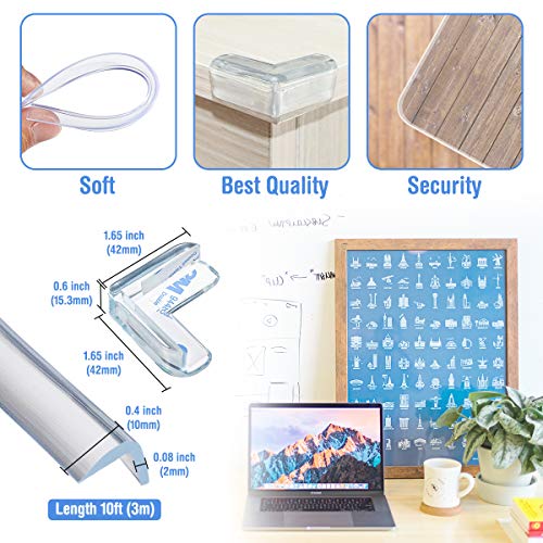 image for Corner Guards Baby Proof,CAMTOA Furniture Edge Corner Protector Clear 