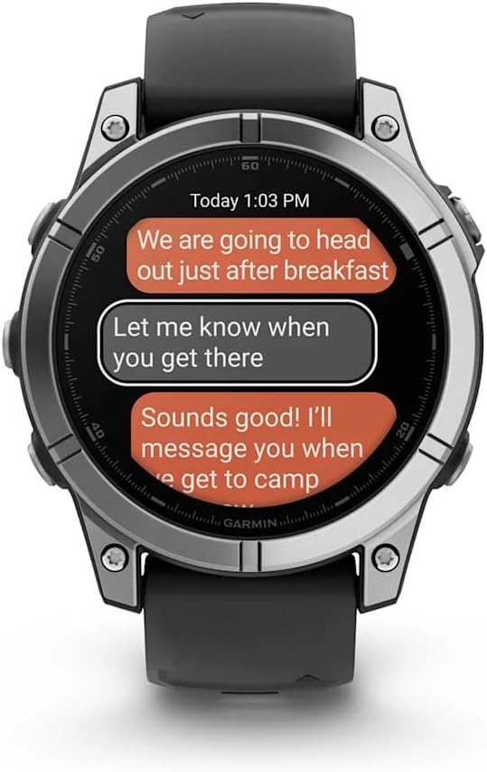 Garmin Fenix E (2024) 47mm Stainless Steel GPS Heart Rate Monitor w/Black Silicone Strap