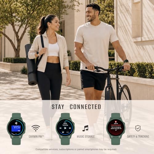 Garmin vivoactive 6, Health and Fitness GPS Smartwatch, AMOLED Display, Up to 11 Days of Battery, Jasper Green with Silicone Band, 010-02985-02 - Bundle w/Deco Essentials 2-Year CPS Plan - image 6
