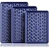 HONGBAKE Nonstick Baking Sheet Pan Set of 3, Cookie Sheets for Oven, Non-Toxic Half/Quarter/Jelly Roll Pans with Floral Swirl Texture, Heavy Duty 0.8mm Thick Oven Trays for Cooking, Blue