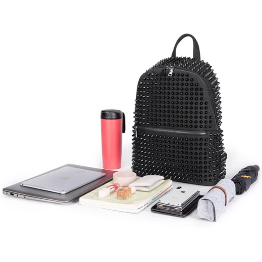 Ro Rox Minerva Zaino con Borchie Tela punk Borsa Gotica scuola unisex