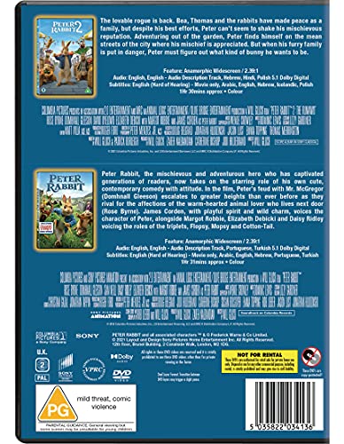 Peter Rabbit 1 and 2 (2 Disc DVD) [2020]