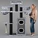 Arbre a Chat XXL geant Cat Paradise Blackline PLUS Gris clair maine coon griffoir Arbres pour Grand Gros Chats Solide à Grande Taille Original Design Moderne de Luxe Adulte