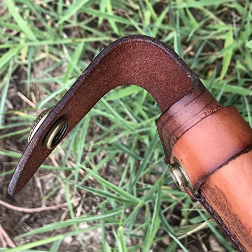 Cohomelars 4.25'' Genuine Leather Pocket Knife Sheath,Horizontally Carry Snap Case For Leatherman Wave,Full Grain Leather Knife Pouch For Small Folding Knife,Edc Knife Holster Belt Loop Brown #TOP2