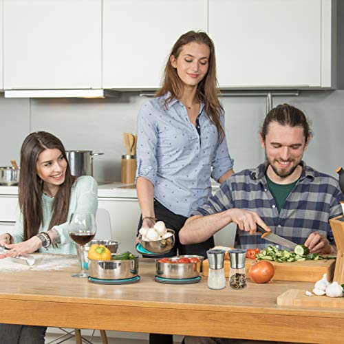 Relaxdays Pepermolen, set van 2, handmatig, glas, roestvrij staal, hoogwaardig, kruidenmolen, verstelbaar keramisch… - Image 3