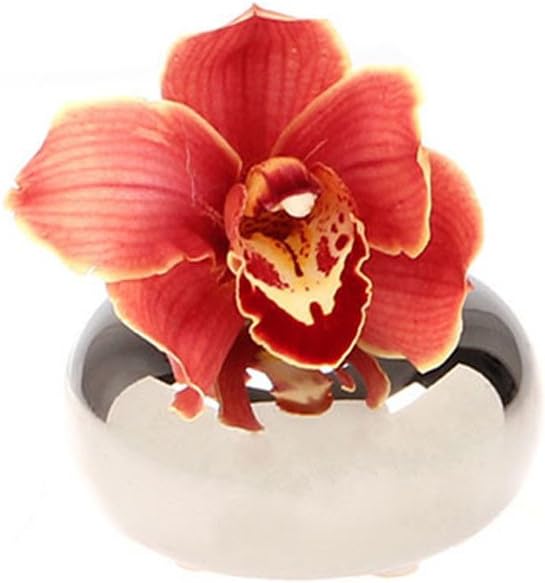 Chive Jojo Ceramic Single Stem Vase (Silver, Oval)