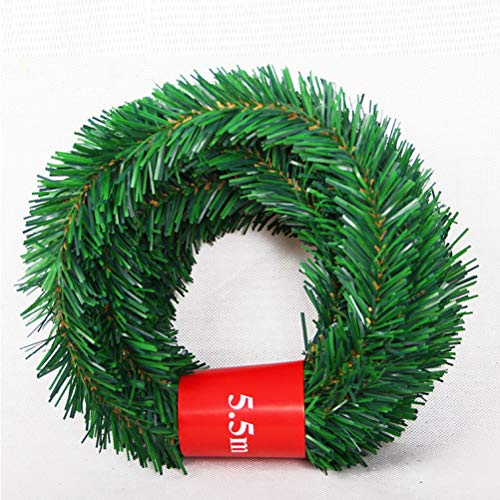 Wopohy - Guirnalda de Navidad (5,5 m, pino artificial), color verde Cover