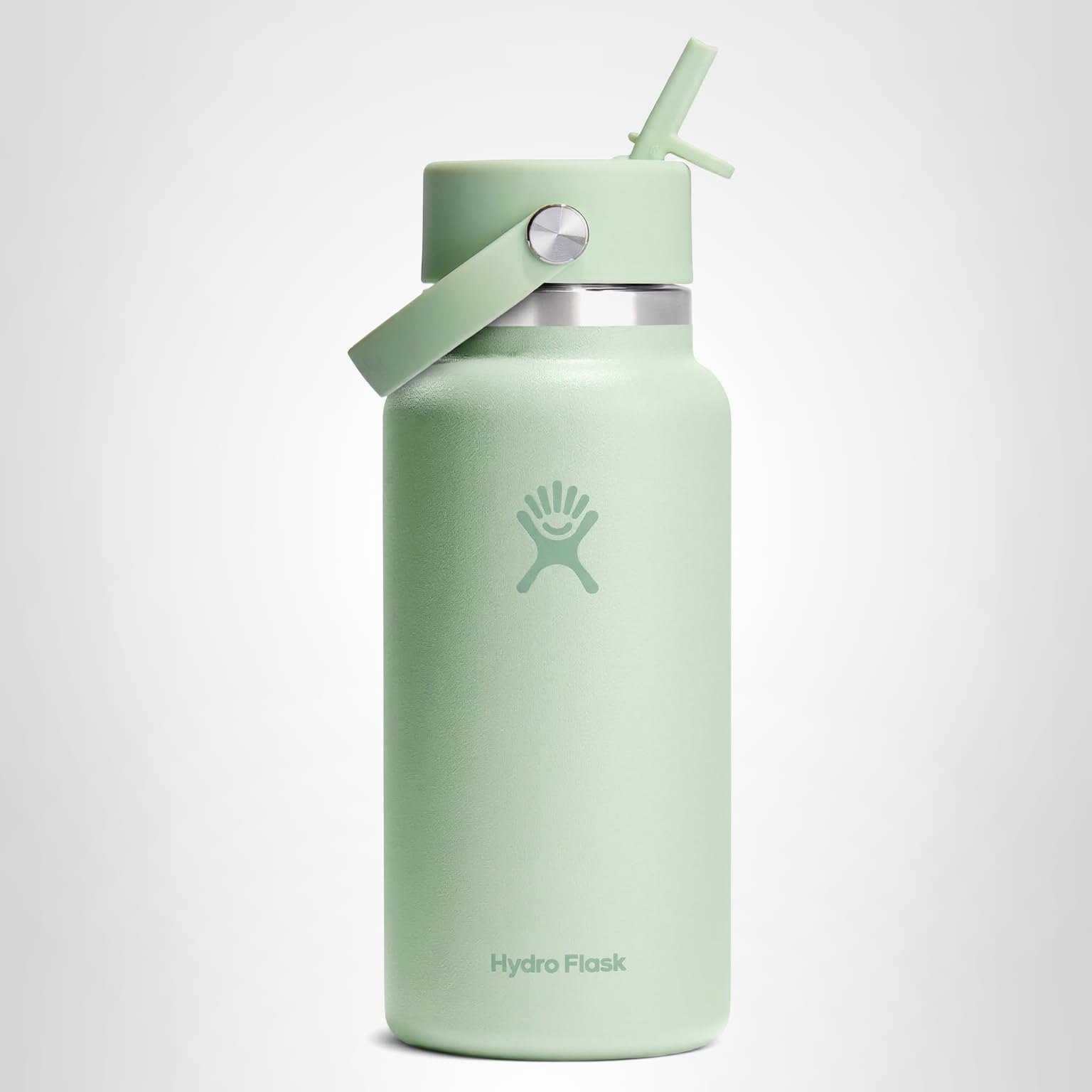 Hydro Flask Water Bottle - Insulated Stainless Steel - Wide Mouth Flex  Straw Lid, Non Spill, Leakproof and Refillable in 32 Oz Aloe Green |  Grocery Pickup & Delivery | Whole Foods Market