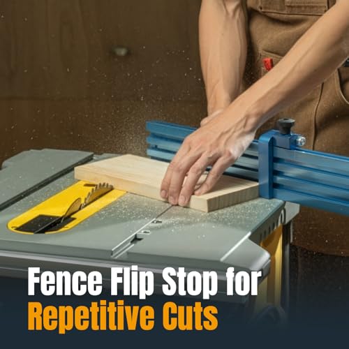 Image of POWERTEC 3 inch Fence Flip Stop for Table Saw, Miter Saw, and Drill Press, T Track Accessories for Woodworking, 1PK (71367)