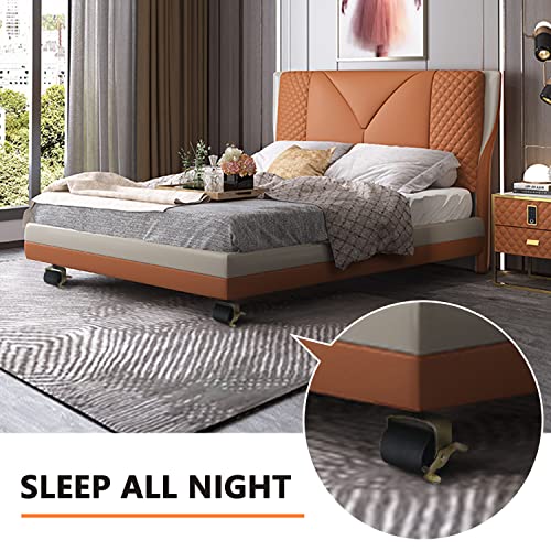 6PCS Bed Casters,Bed Frame Wheels,Bed Frame Rollers,Heavy Duty Locking Metal Swivel Casters for Bed Replacement Parts,Stem for Bed Frame Socket
