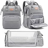 Diaper Bag Backpack, Large Capacity Multifunction Diaper Backpack with Changing Pad for Boy Girl, Tr