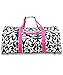 World Traveler Pink Damask Gym Duffle Bag 21-inch
